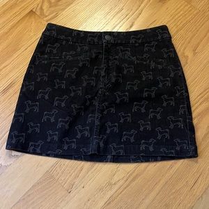 Vineyard Vines brown corduroy skirt dogs size 2 preppy academia